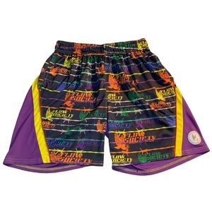 Flow Society Barbed Wire Logo Print Lacrosse Shorts